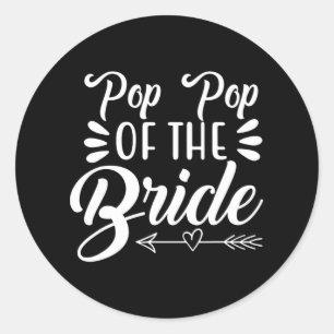 Adesivo Redondo Pop Pop da da Família Noiva Festa de casamento S