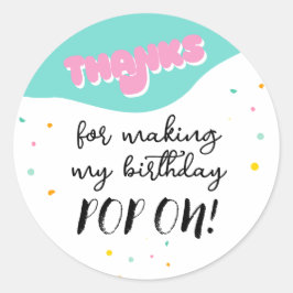 Adesivo Redondo Pop sobre Festa de aniversário
