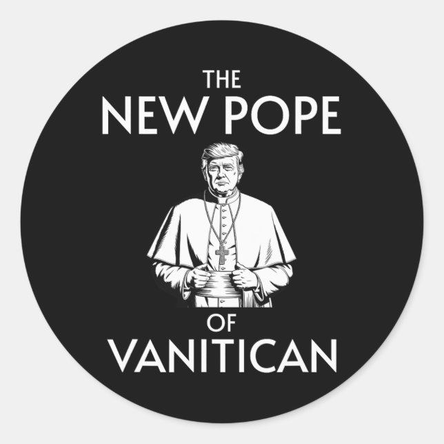 Adesivo Redondo Popa Engraçado De Vanitican (Frente)