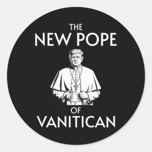 Adesivo Redondo Popa Engraçado De Vanitican