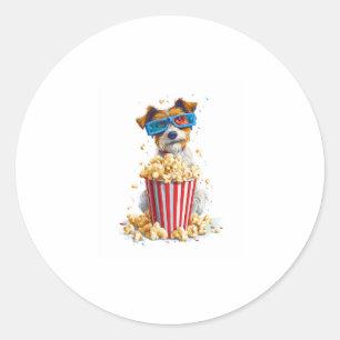 Adesivo Redondo Popcorn Pup � Filme Noturno