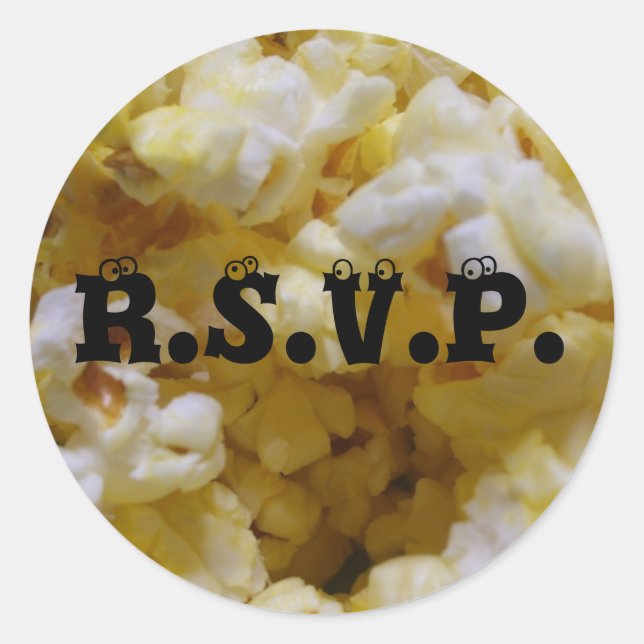 Adesivo Redondo Popcorn RSVP (Frente)