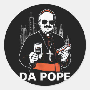 Adesivo Redondo Pope América Papa Leo Xiv