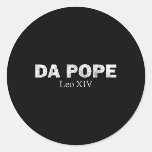 Adesivo Redondo Pope Da América Chicago Papa Leo Xiv Engraçado