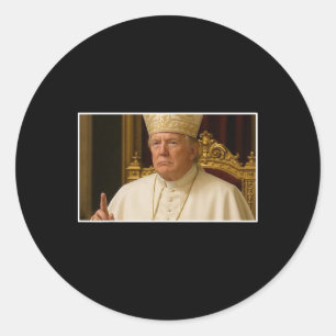 Adesivo Redondo Pope Trump Engraçado Presidente O Próximo Papa