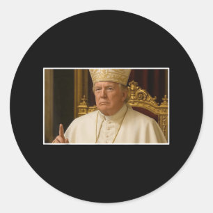 Adesivo Redondo Pope Trump Engraçado Presidente O Próximo Papa