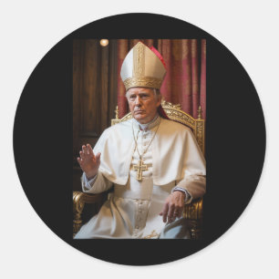 Adesivo Redondo Pope Trump Engraçado Presidente Trump Quer Ser O N