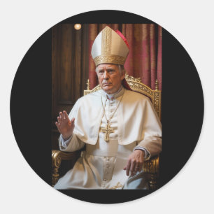 Adesivo Redondo Pope Trump Engraçado Presidente Trump Quer Ser O N