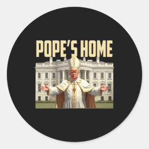 Adesivo Redondo Pope Trump Home Trump Pope Donald Trump Político