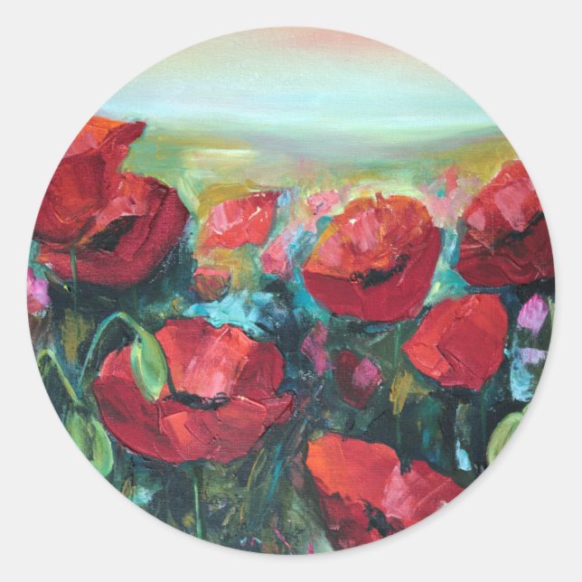 Adesivo Redondo Poppies (Frente)