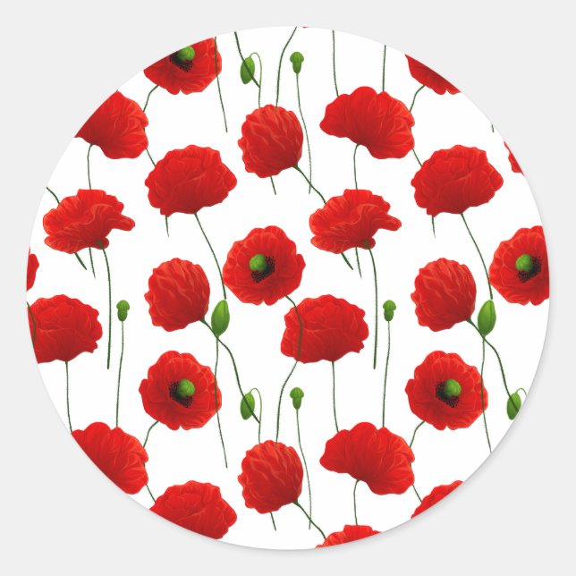 Adesivo Redondo Poppies (Frente)
