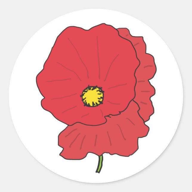 Adesivo Redondo Poppy (Frente)