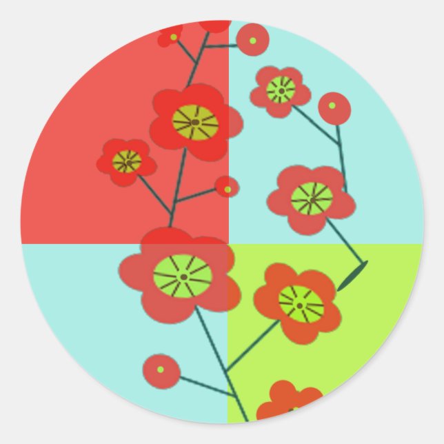 Adesivo Redondo Poppy Divertido Trendy (Frente)