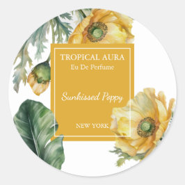 Adesivo Redondo Poppy Perfume Label