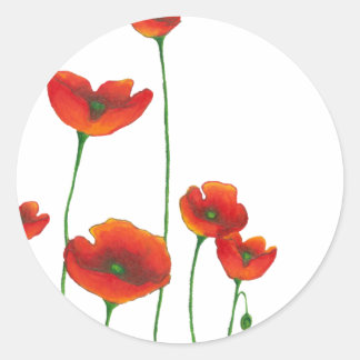 Adesivo Redondo Poppy Sticker
