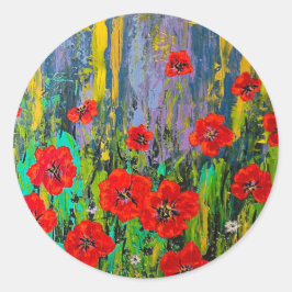Adesivo Redondo Poppy Stickers