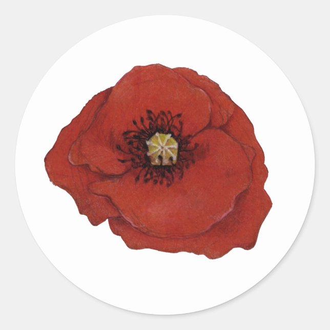Adesivo Redondo Poppy Stickers (Frente)