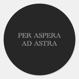 Adesivo Redondo Por Aspera Ad Astra Inspirational Latin Cotes Mait