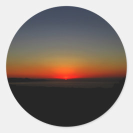 Adesivo Redondo Pôr do sol na água
