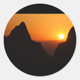 Adesivo Redondo Pôr do sol na janela