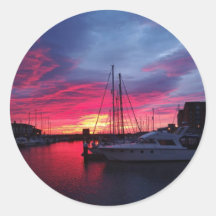 Pôr do sol no Marina de Hartlepool