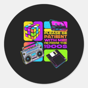 Adesivo Redondo Por Favor, Esteja Paciente Comigo A Partir Do Pai 