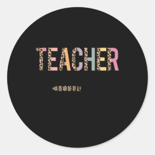 Adesivo Redondo Por Favor, Wai Leopard Eacher Women Piada