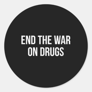 Adesivo Redondo Pôr Fim À Guerra Contra A Droga -