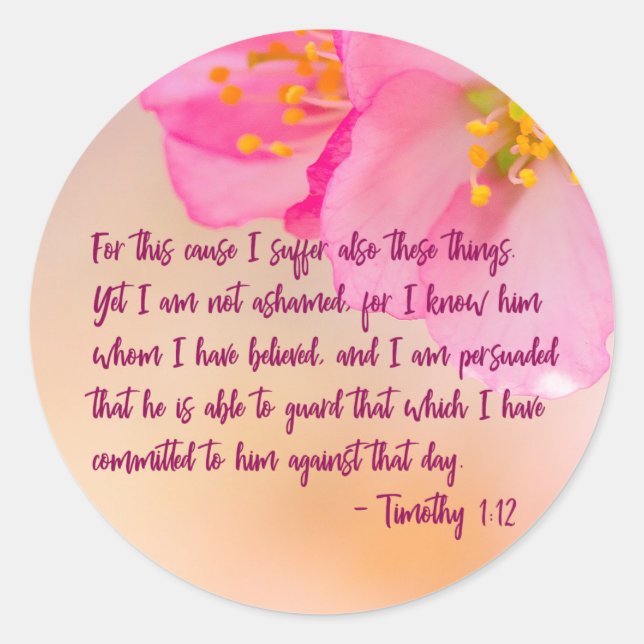 Adesivo Redondo Por Isso Sofro Christian Floral (Frente)