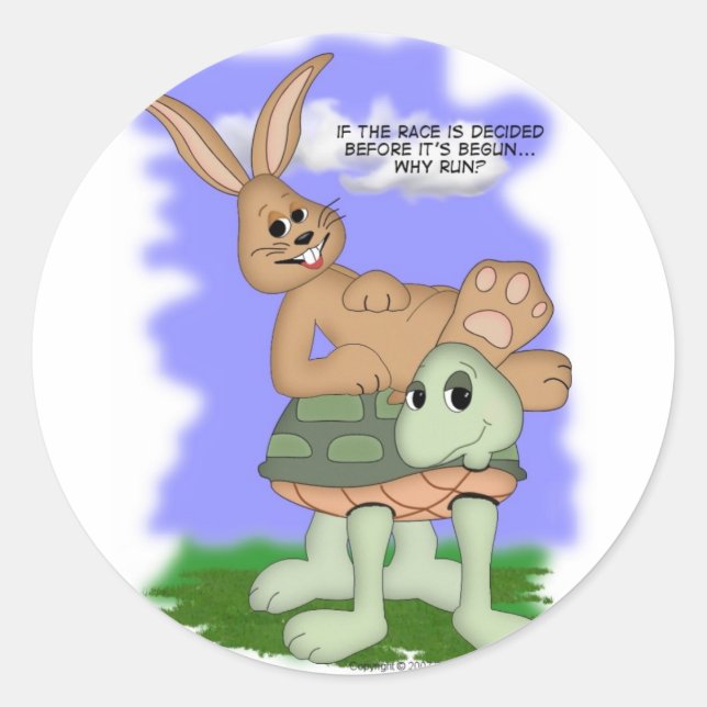 Adesivo Redondo por que correr? (Frente)