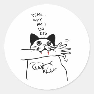 Adesivo Redondo Por Que Estou Fazendo Isso?
