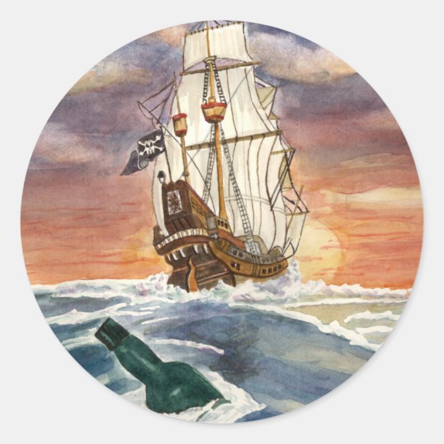 Adesivo Redondo Por que o rum sumiu? (Frente)