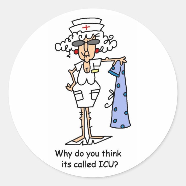 Adesivo Redondo Por que você acha que se chama UTI? (Frente)