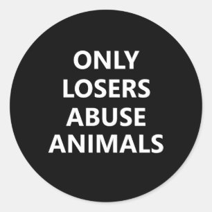 Adesivo Redondo Pôr termo ao abuso de crueldade contra os animais