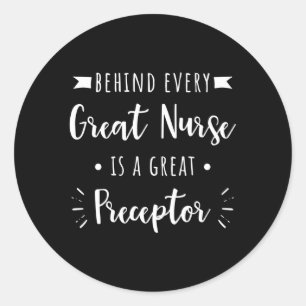 Adesivo Redondo Por Trás De Cada Enfermeira De Excelente Está Um P