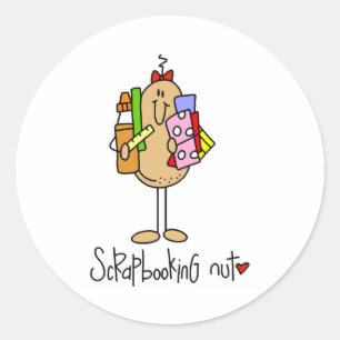 Adesivo Redondo Porca de Scrapbooking