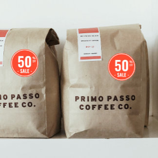Adesivo Redondo Porcentagem Personalizada de Venda de Desconto do