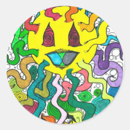 Adesivo Redondo Porcentum Sun - Percentual Designs