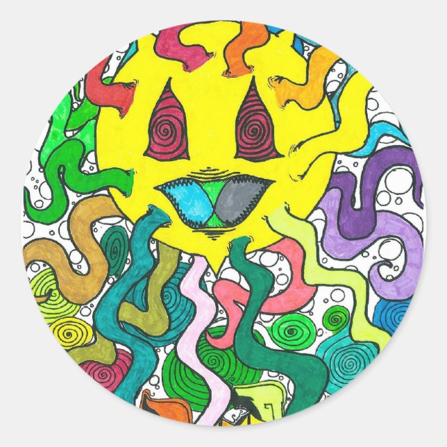 Adesivo Redondo Porcentum Sun - Percentual Designs (Frente)