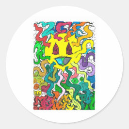 Adesivo Redondo Porcentum Sun - Percentual Designs