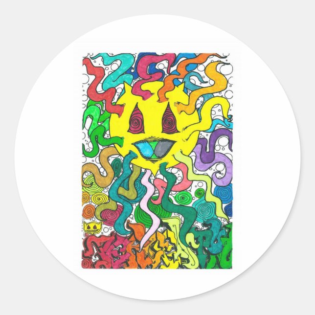 Adesivo Redondo Porcentum Sun - Percentual Designs (Frente)