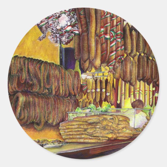 Adesivo Redondo Porco, Budapeste (Frente)