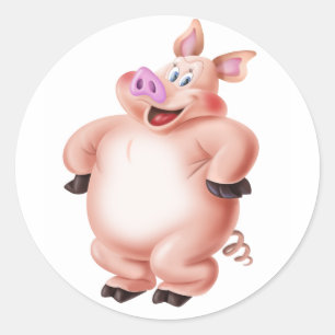 Adesivo Redondo Porco, cerdo, porco, Schwein, cochon