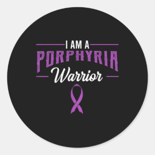Adesivo Redondo Porfiria Warrior Awarness Defensor