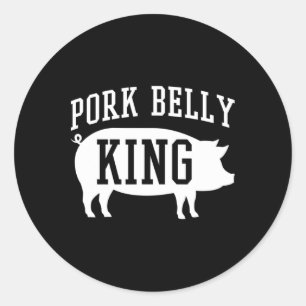 Adesivo Redondo Pork Belly King Funny Byrbecue