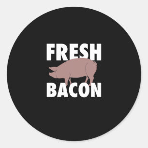 Adesivo Redondo Pork Lover Barbecue de Bacon Fresco