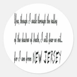 Adesivo Redondo Porque Sou De New Jersey Sticker