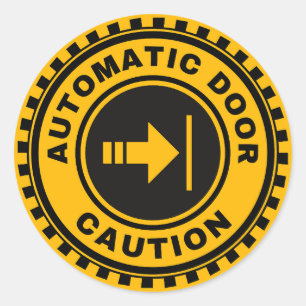 Adesivo Redondo Porta Automática Direita
