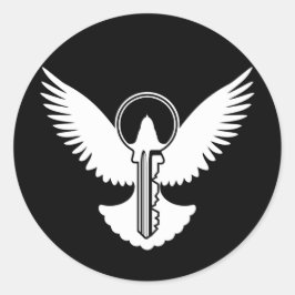 Adesivo Redondo Porta com Chave