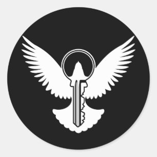 Adesivo Redondo Porta com Chave